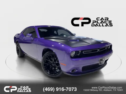 Purple 2019 Dodge Challenger SXT Coupe 2D for sale in Addison, TX