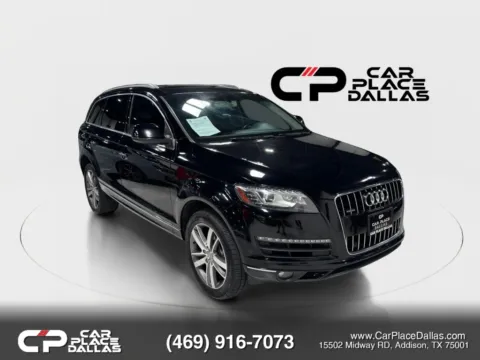 Black 2015 Audi Q7 Premium Plus quattro,3RD ROW,LEATHER,NAV,CAM,PANO,LOW MILES for sale in Addison, TX