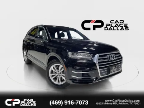 Black 2019 Audi Q7 3.0T quattro,PREM PLUS,COLD WEATHER,NAV,PANO,360 CAM,BOSE,VIRTUAL COCKPIT,HTD FRT/RR STS,7 PASS for sale in Addison, TX