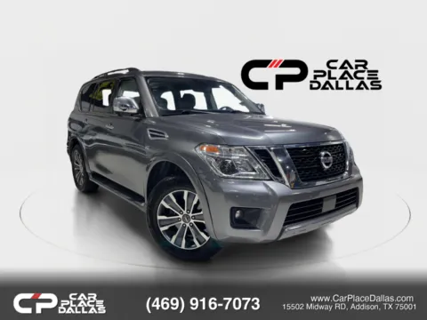 Gray 2019 Nissan Armada SL 4x4,MOONROOF,BOSE,HTD LTHR,PWR 3RD ROW,CAM,REAR SONAR,TOW PKG,4X4 for sale in Addison, TX