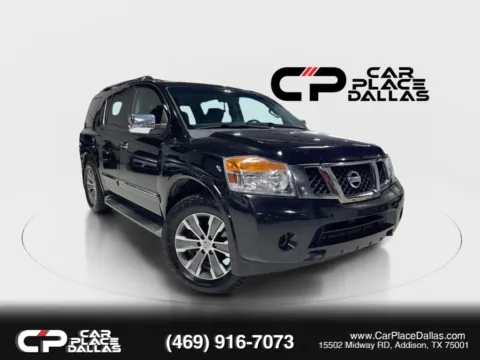 Black 2015 Nissan Armada SL 4x4,MOONROOF,BOSE,HTD LTHR,PWR 3RD ROW,CAM,REAR SONAR,TOW PKG,4X4 for sale in Addison, TX