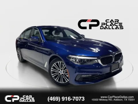 Blue 2018 BMW 5 Series 530i Sedan 4D for sale in Addison, TX
