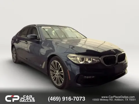 Blue 2018 BMW 5 Series 530i Sedan 4D for sale in Addison, TX
