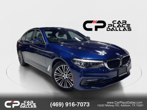 Blue 2018 BMW 5 Series 530i Sedan 4D for sale in Addison, TX