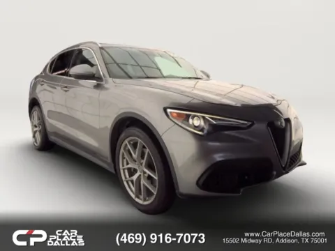 Gray 2018 Alfa Romeo Stelvio Sport Utility 4D for sale in Addison, TX