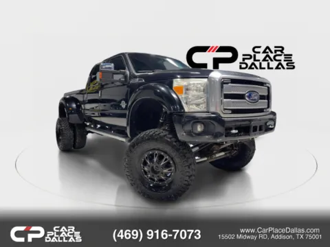 Black 2014 Ford F450 Super Duty Crew Cab Platinum Pickup 4D 8 ft for sale in Addison, TX