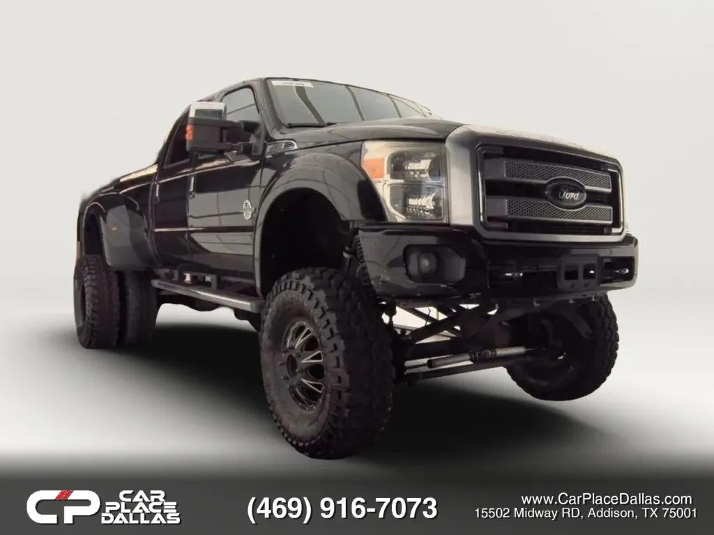 Black 2014 Ford F450 Super Duty Crew Cab Platinum Pickup 4D 8 ft for sale in Addison, TX