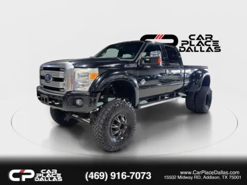 Another view of 2014 Ford F450 Super Duty Crew Cab Platinum,6.7L DIESEL,4X4,DRW,NAV,MOONROOF,HTD/COOLED LTHR,CAM,REMOTE START,TOW for sale in Addison, TX at Car Place Dallas