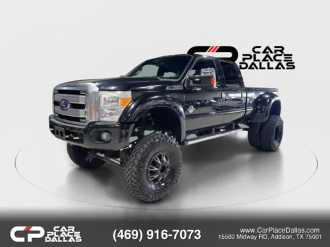 Another view of 2014 Ford F450 Super Duty Crew Cab Platinum Pickup 4D 8 ft for sale in Addison, TX at Car Place Dallas