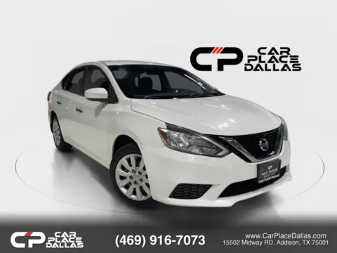 White 2017 Nissan Sentra SV Sedan 4D for sale in Addison, TX