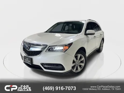 White 2016 Acura MDX SH-AWD Advance,VENT/HTD LTHR,ELS AUDIO,19 WHLS,3-ROW for sale in Addison, TX