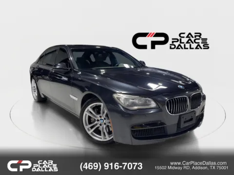 Gray 2015 BMW 7 Series 750Li,M SPORT,EXEC PKG,DRIVER ASST PLUS,ACC,HUD,B&O,HTD LTHR,CAM,20 M WHLS for sale in Addison, TX