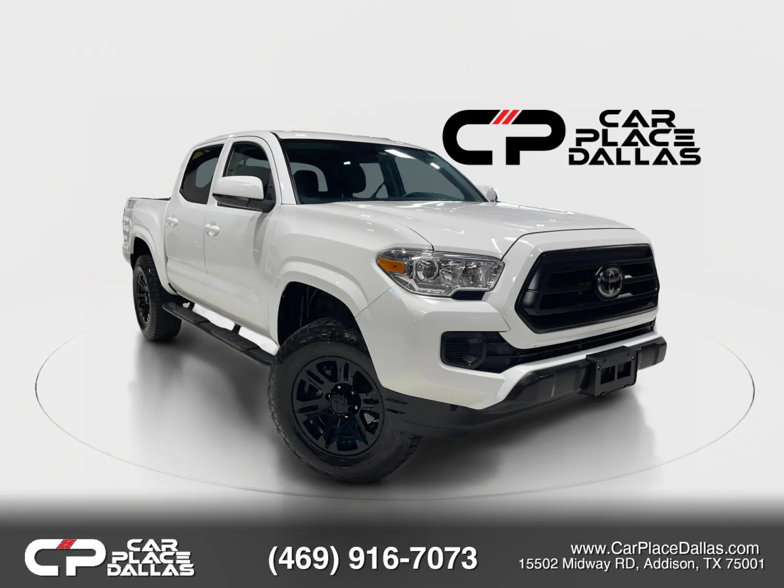 White 2021 Toyota Tacoma Double Cab SR Pickup 4D 5 ft for sale in Addison, TX