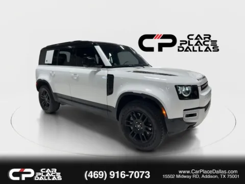 White 2024 Land Rover Defender 110 P400 S,AIR SUSP,CAPABILITY PLUS,BLACK PKG,BLACK ROOF,19 WHLS,ALL-TERRAIN,TOW PKG,AWD for sale in Addison, TX