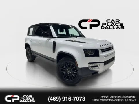 White 2024 Land Rover Defender 110 P400 S,AIR SUSP,CAPABILITY PLUS,BLACK PKG,BLACK ROOF,19 WHLS,ALL-TERRAIN,TOW PKG,AWD for sale in Addison, TX