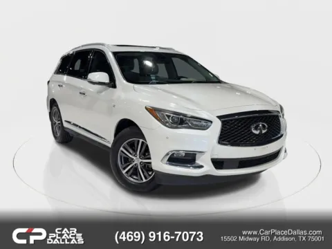White 2017 INFINITI QX60 FWD,PREM PKG,PREM PLUS,NAV,BOSE,360 CAM,MOONROOF,HTD LTHR,REMOTE START for sale in Addison, TX