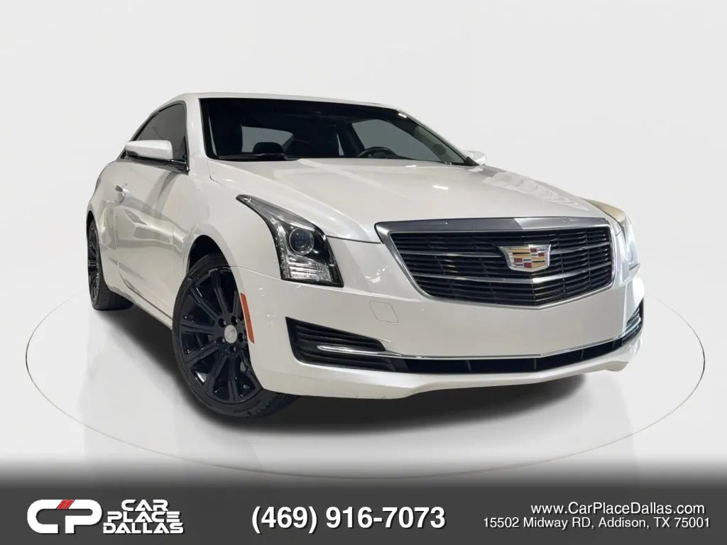 White 2015 Cadillac ATS 2.0L Turbo Standard Coupe 2D for sale in Addison, TX
