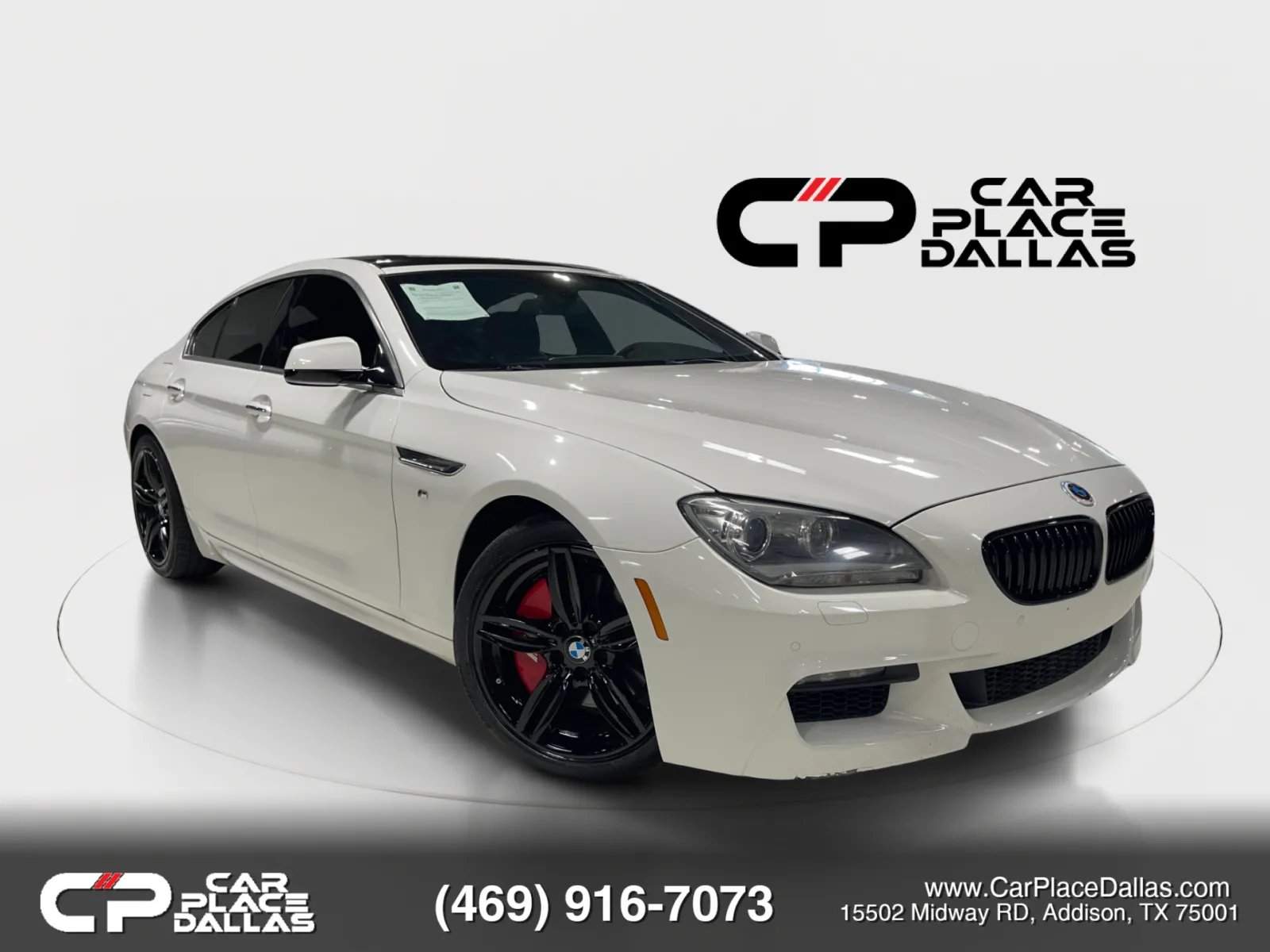 White 2013 BMW 6 Series 650i xDrive Gran Coupe AWD,V8,NAV,LEATHER,LOW MILES,WHITE EXT for sale in Addison, TX