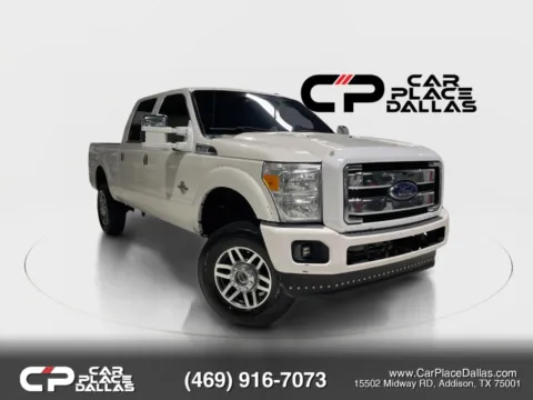 White 2016 Ford F350 Super Duty Crew Cab Platinum DIESEL,CREW CAB,LEATHER,NAV,CAM,HTD/VENT STS,TOW PKG for sale in Addison, TX