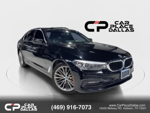 Black 2018 BMW 5 Series 530i Sedan 4D for sale in Addison, TX
