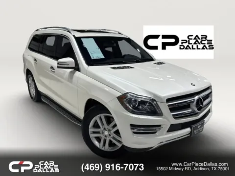White 2013 Mercedes-Benz GL-Class GL 450 4MATIC,V8,3RD ROW,NAV,CAM,HTD STS,WHITE EXT,LOW MILES for sale in Addison, TX