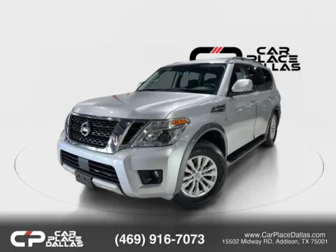Silver 2018 Nissan Armada SV Sport Utility 4D for sale in Addison, TX