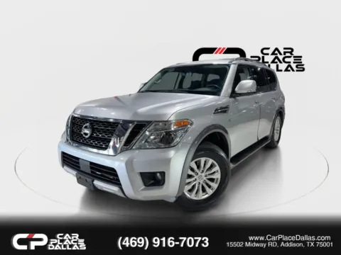 Silver 2018 Nissan Armada SV Sport Utility 4D for sale in Addison, TX