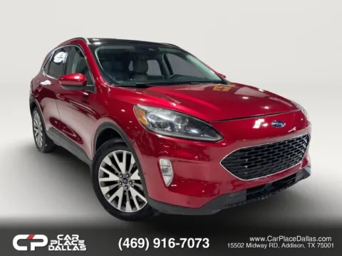 Red 2021 Ford Escape Titanium Hybrid Sport Utility 4D for sale in Addison, TX