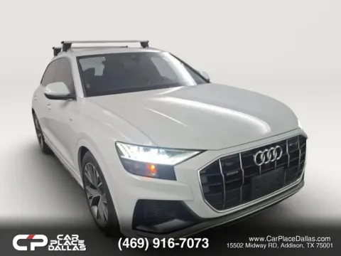 White 2021 Audi Q8 55 TFSI Prestige Sport Utility 4D for sale in Addison, TX