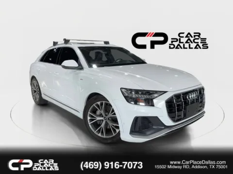 White 2021 Audi Q8 55 TFSI Prestige Sport Utility 4D for sale in Addison, TX