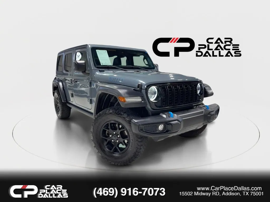 Gray 2024 Jeep Wrangler 4xe Willys 4xe Sport Utility 4D for sale in Addison, TX