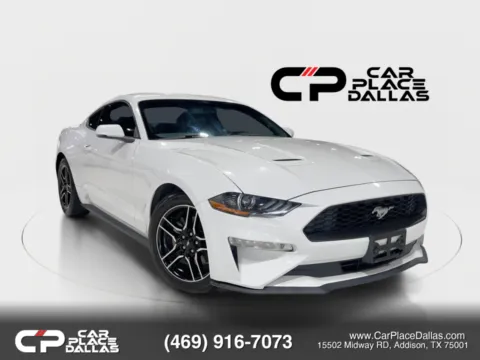 White 2020 Ford Mustang EcoBoost Premium Coupe 2D for sale in Addison, TX