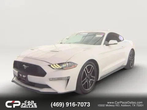 White 2020 Ford Mustang EcoBoost Premium Coupe 2D for sale in Addison, TX