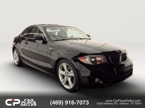 Black 2013 BMW 1 Series 128i Coupe 2D for sale in Addison, TX