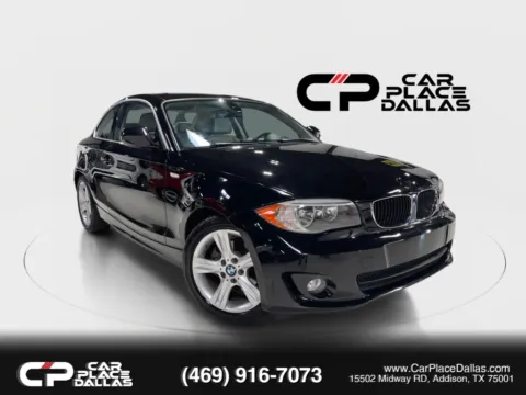 Black 2013 BMW 1 Series 128i Coupe 2D for sale in Addison, TX