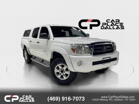 White 2007 Toyota Tacoma Double Cab PreRunner Pickup 4D 5 ft for sale in Addison, TX