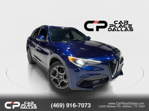 Blue 2018 Alfa Romeo Stelvio Ti Sport SUV 4D for sale in Addison, TX