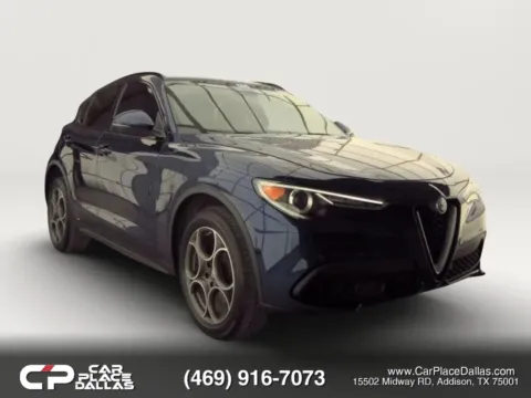 Blue 2018 Alfa Romeo Stelvio Ti Sport SUV 4D for sale in Addison, TX