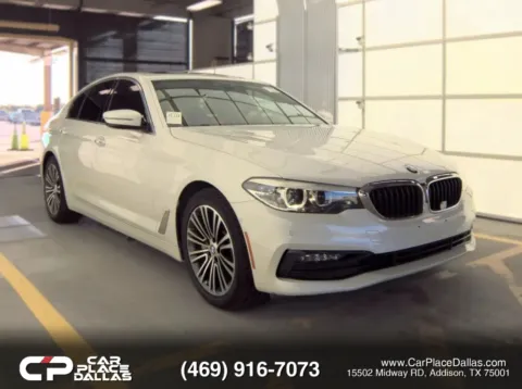 White 2018 BMW 5 Series 530i Sedan 4D for sale in Addison, TX