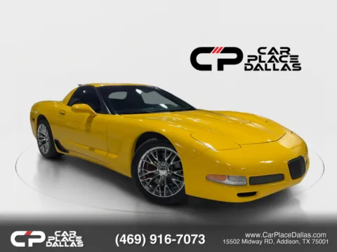 Yellow 2003 Chevrolet Corvette Z06 Coupe 2D for sale in Addison, TX