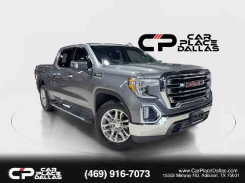 Silver 2019 GMC Sierra 1500 Crew Cab SLT Pickup 4D 5 3/4 ft for sale in Addison, TX