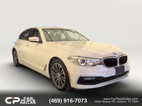 White 2018 BMW 5 Series 530i Sedan 4D for sale in Addison, TX