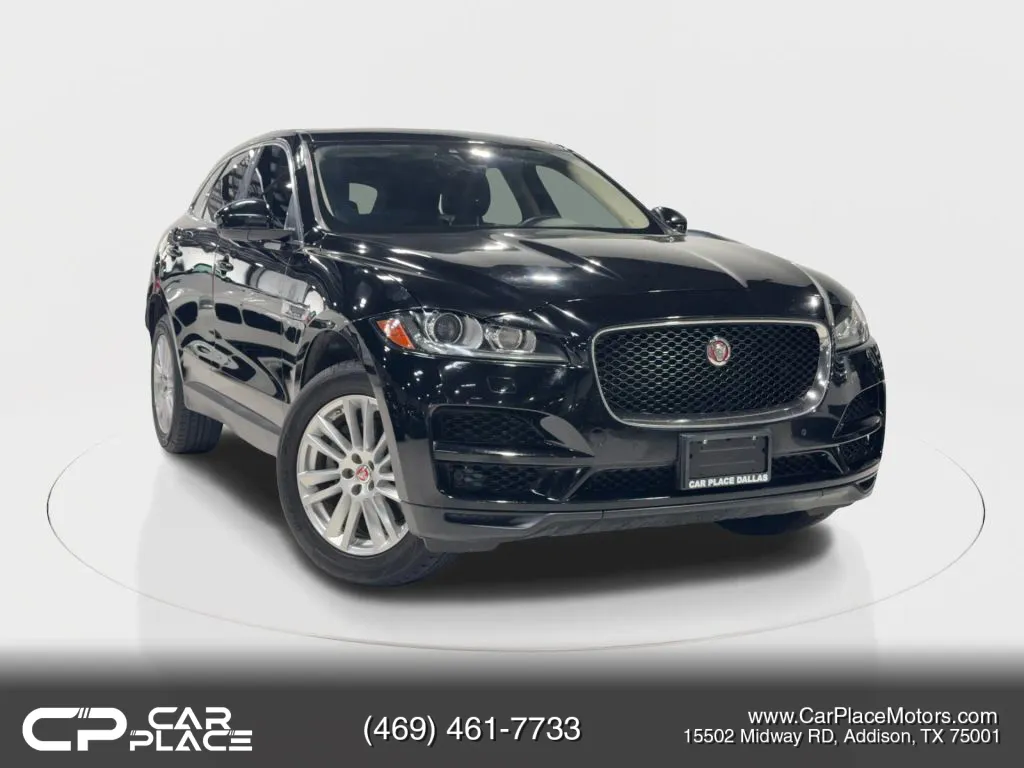 Black 2020 Jaguar F-PACE 30t Prestige Sport Utility 4D for sale in Addison, TX