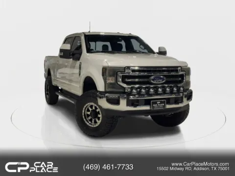 White 2020 Ford F250 Super Duty Crew Cab Lariat Pickup 4D 6 3/4 ft for sale in Addison, TX