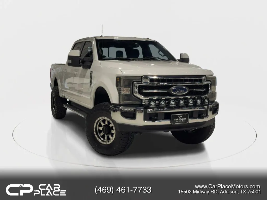 White 2020 Ford F250 Super Duty Crew Cab Lariat Pickup 4D 6 3/4 ft for sale in Addison, TX