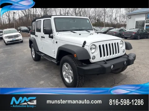 White 2017 Jeep Wrangler Unlimited Sport for sale in Blue Springs, MO