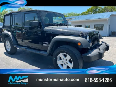 Black 2015 Jeep Wrangler Unlimited Sport for sale in Blue Springs, MO