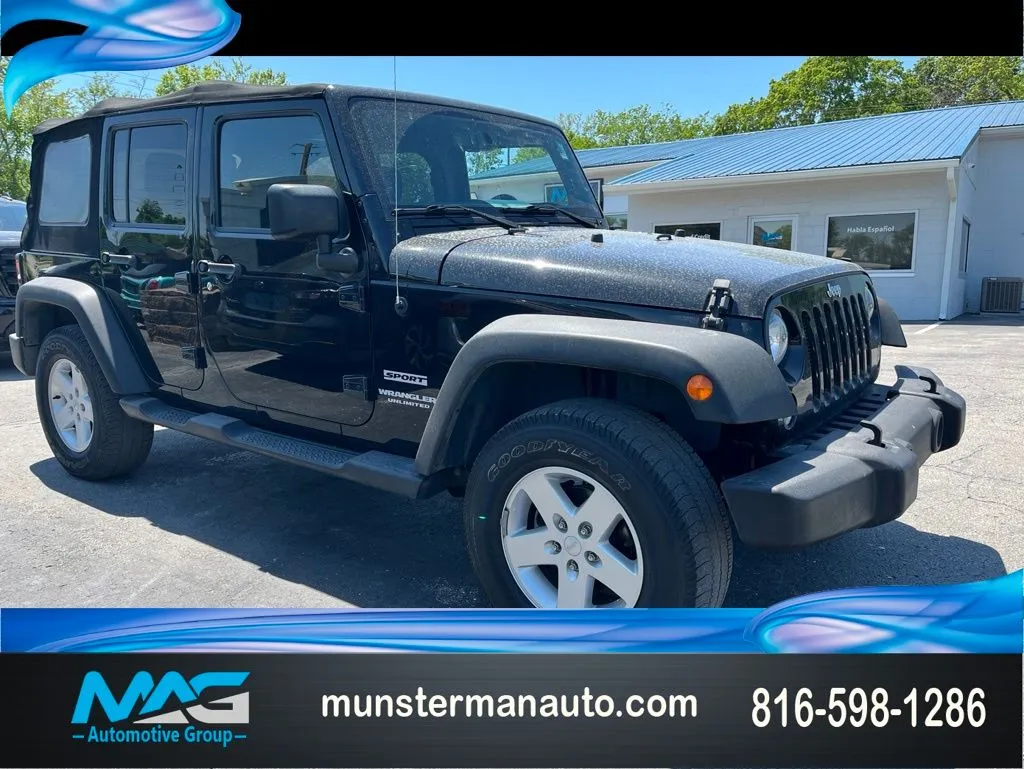 Black 2015 Jeep Wrangler Unlimited Sport for sale in Blue Springs, MO