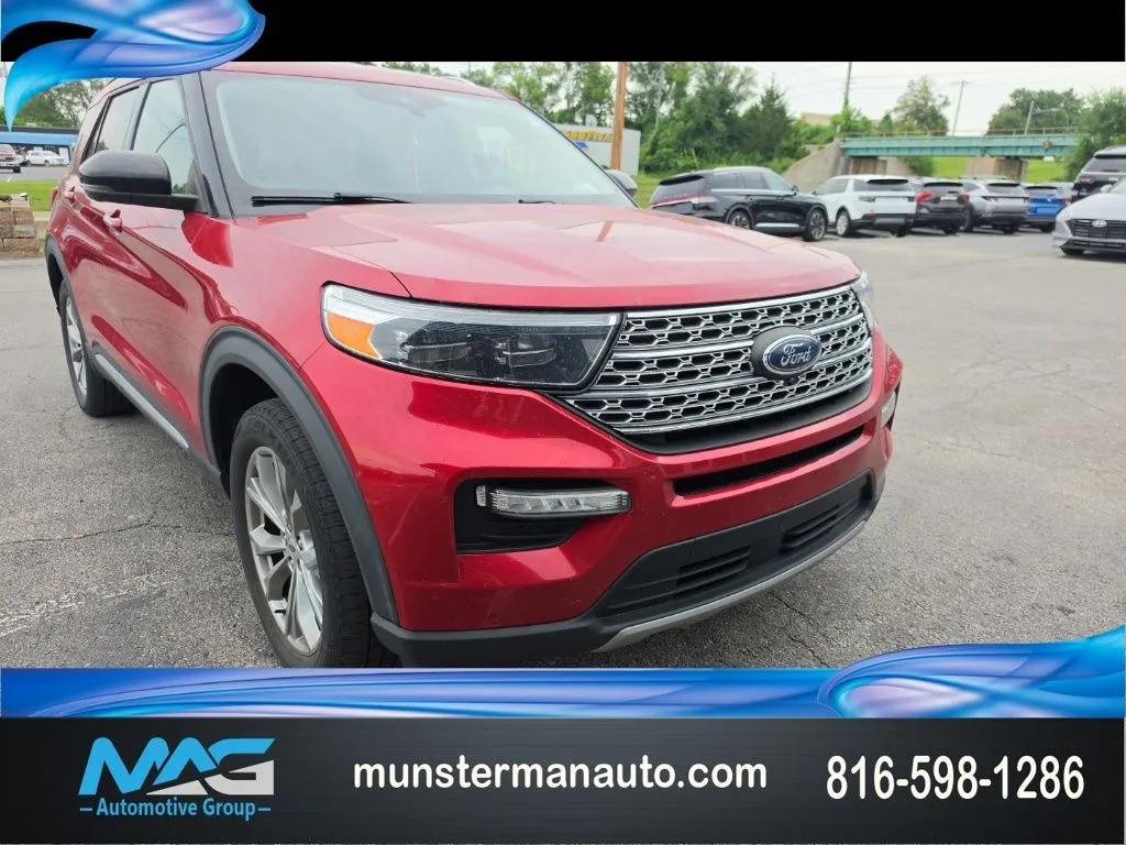Red 2021 Ford Explorer Limited for sale in Blue Springs, MO