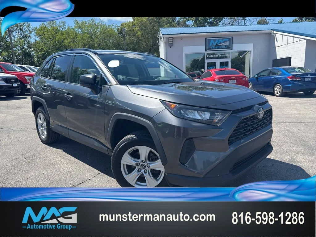 Gray 2021 Toyota RAV4 Hybrid LE for sale in Blue Springs, MO